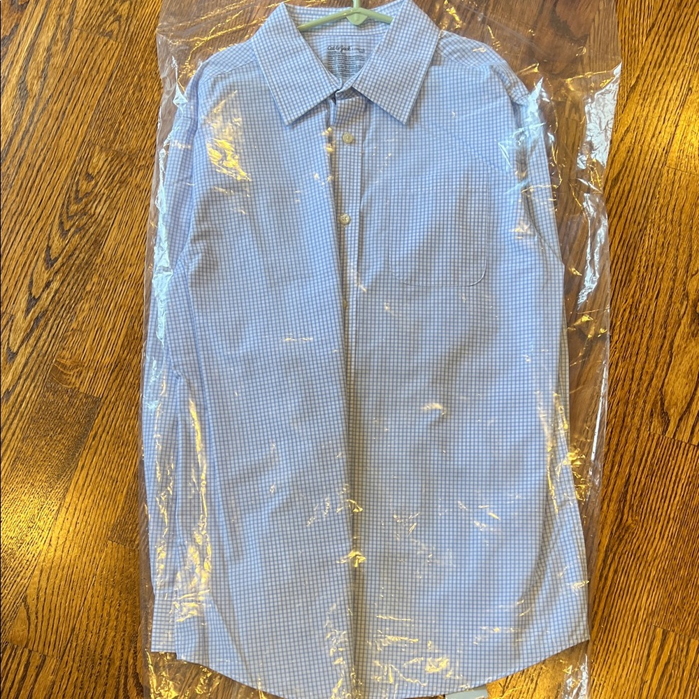 Cat & Jack Blue Checkered Kids Button Down Shirt